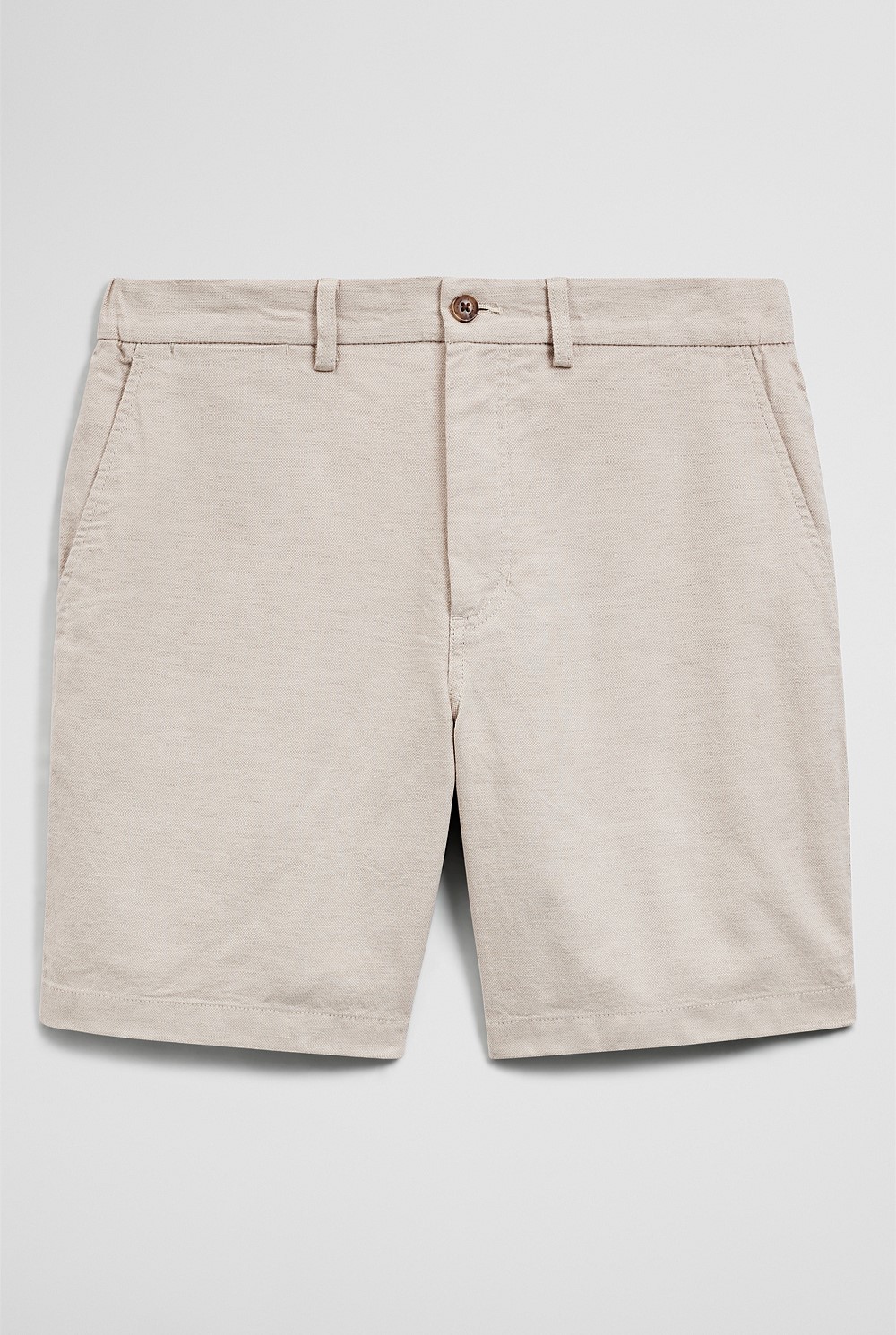 Cotton Linen Stretch Textured Short