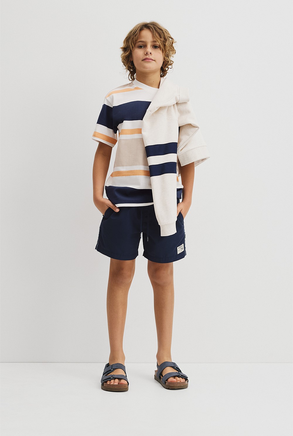 Teen Relaxed Fit Stripe Short Sleeve T-Shirt