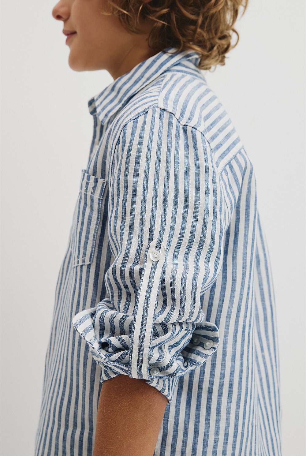 Teen Long Sleeve Linen Shirt