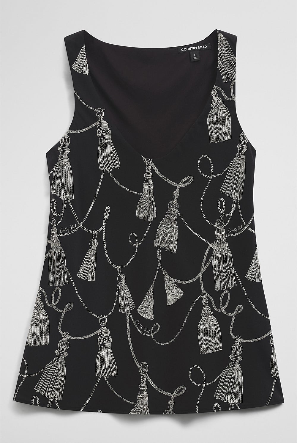Print Scoop Neck Top