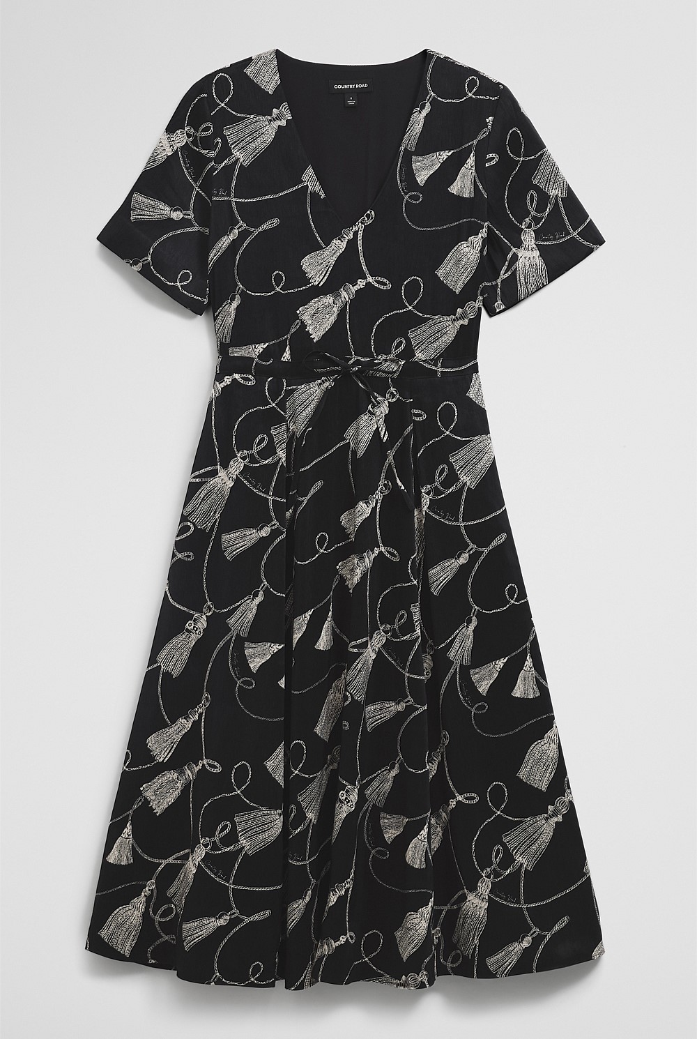 Print Cinched Waist Dress