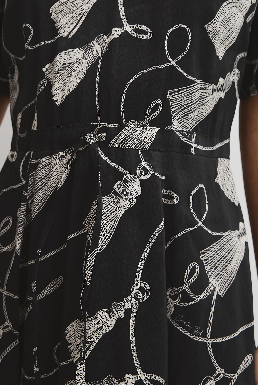 Print Cinched Waist Dress
