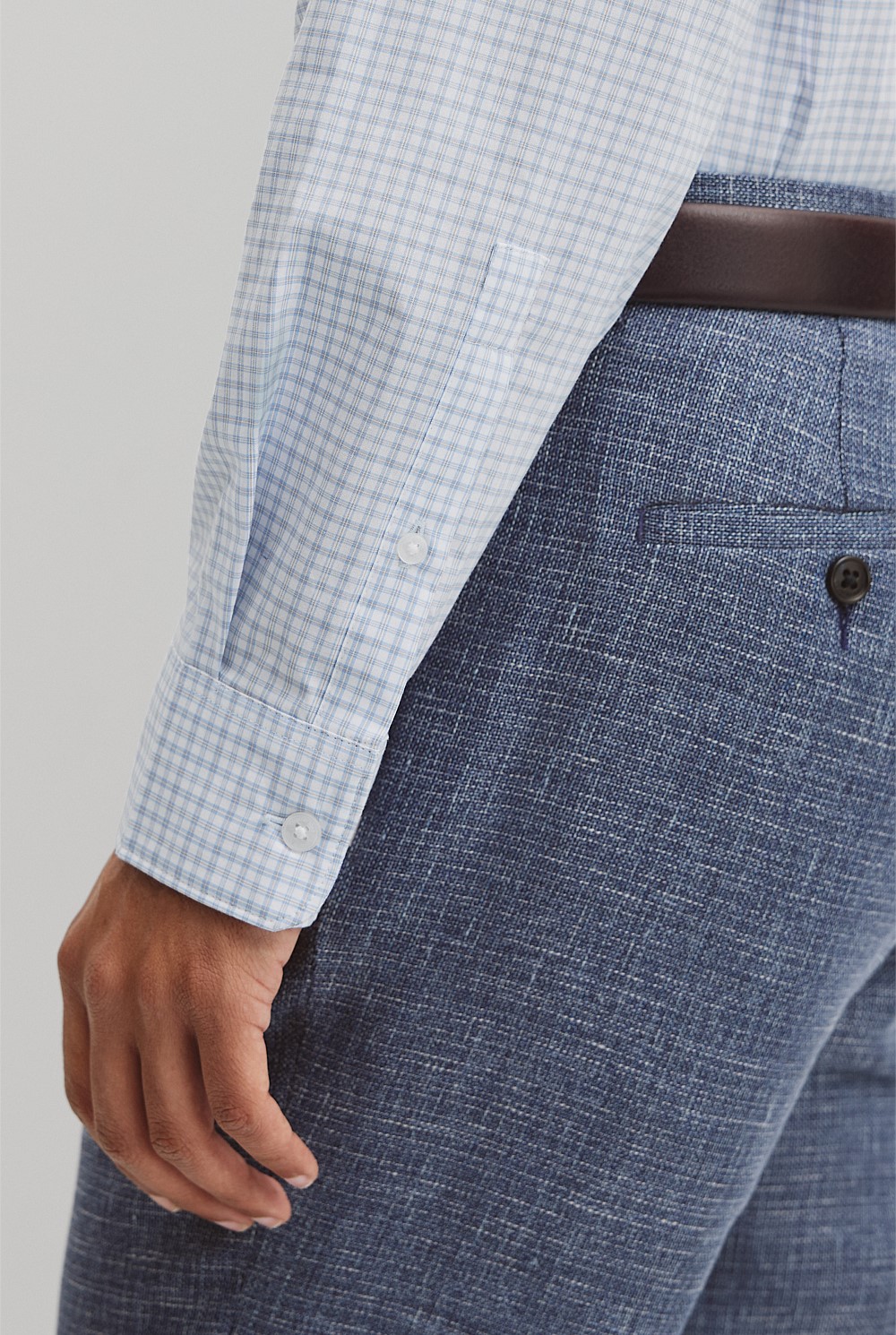 Slim Fit Cut & Sew Check Shirt