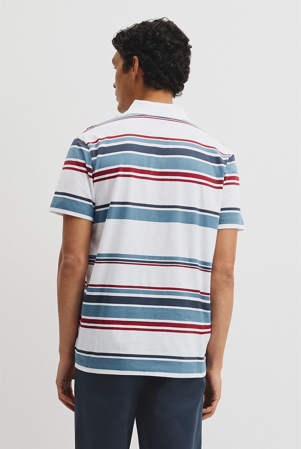 Multi Stripe Zip Polo