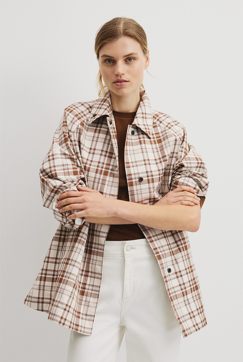 Plaid Swing Coat