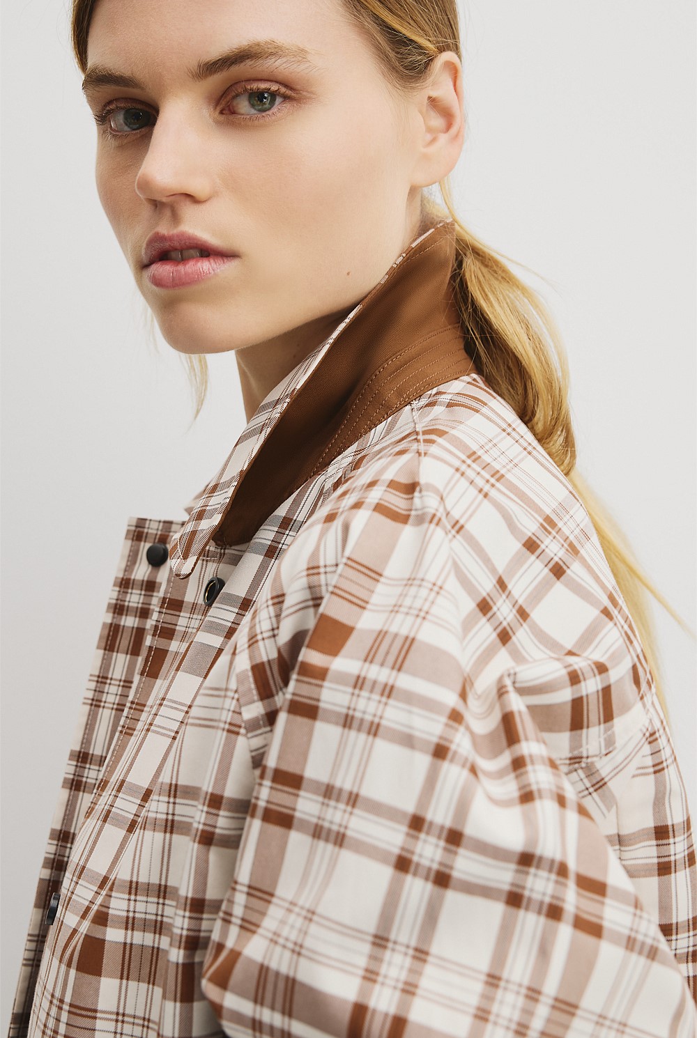 Plaid Swing Coat
