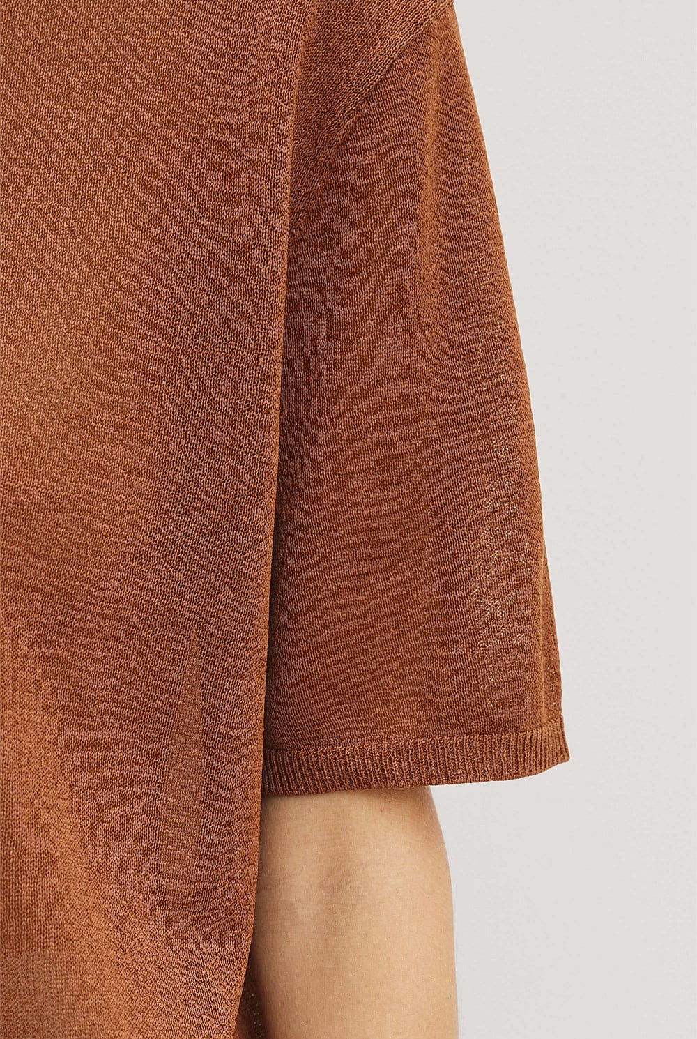 Fine Mesh Knit T-Shirt