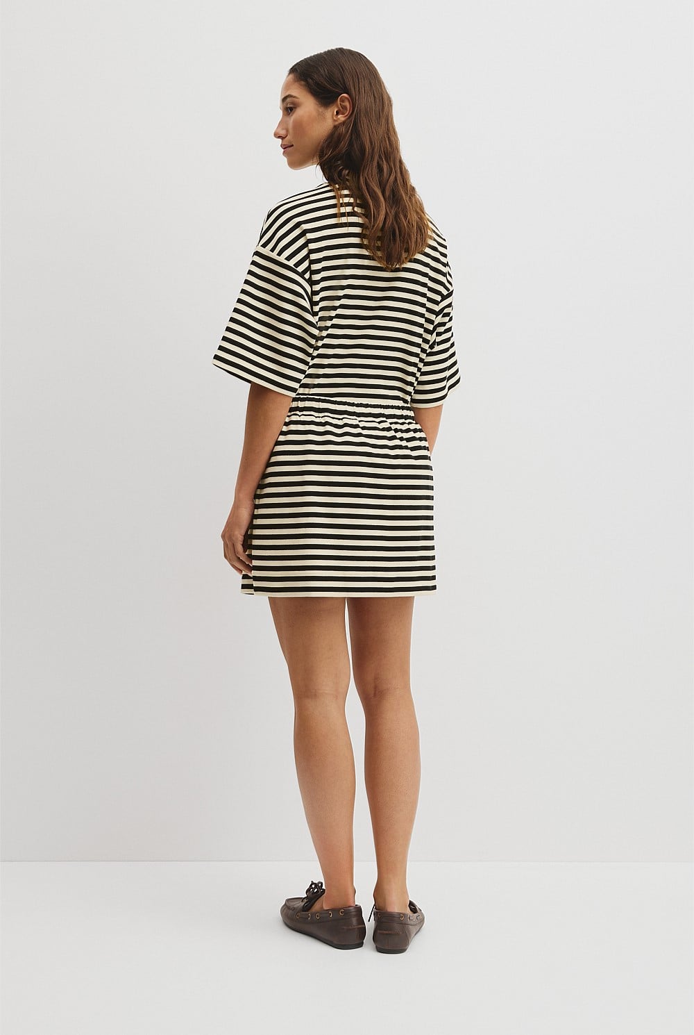 Australian Cotton Blend Stripe Jersey Skirt