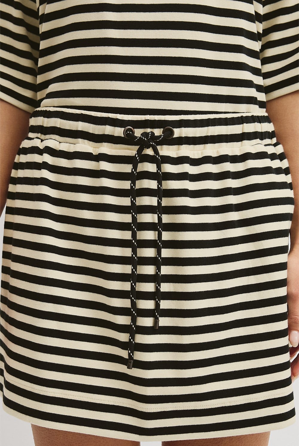 Australian Cotton Blend Stripe Jersey Skirt