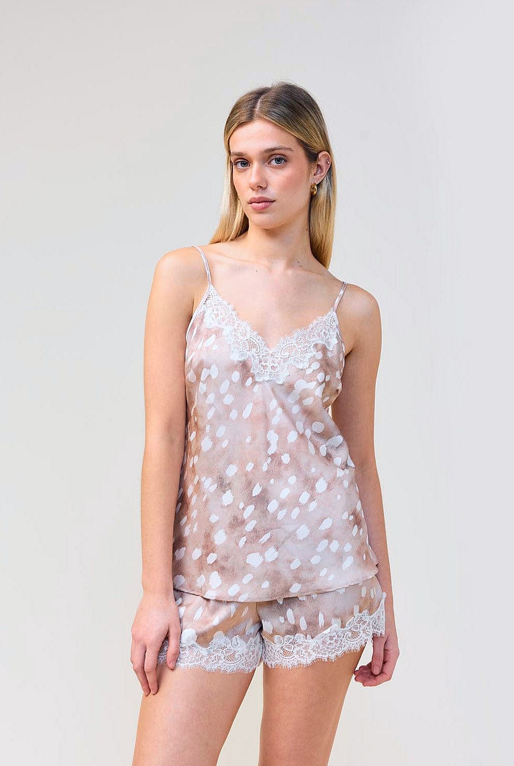 Fawn Brown Spot Cami And Short