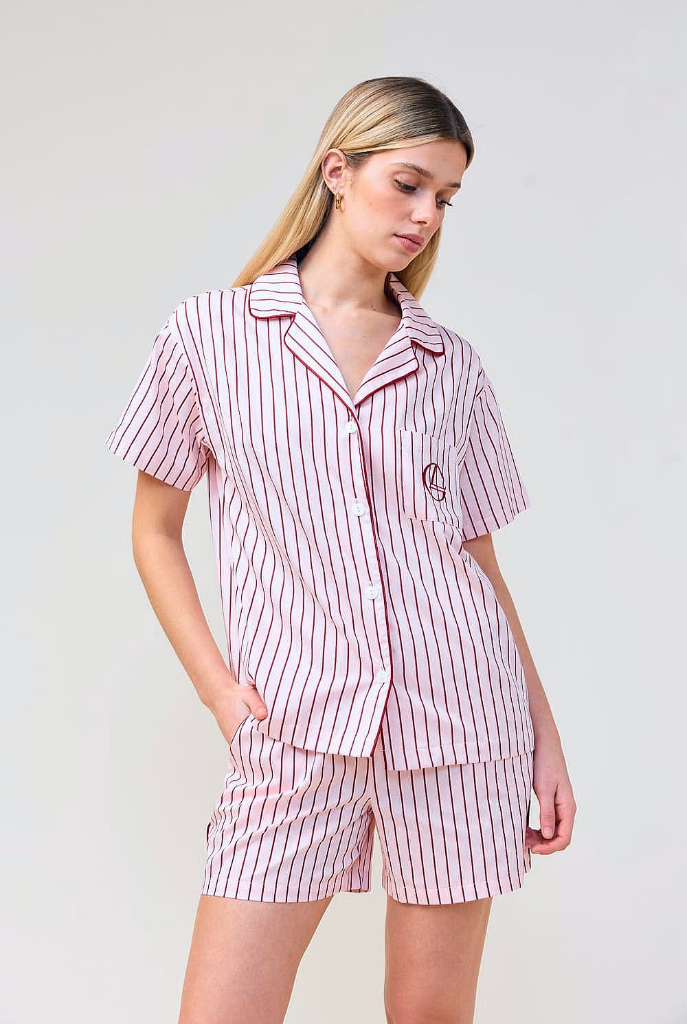 Poppy Stripe Short Pj Set