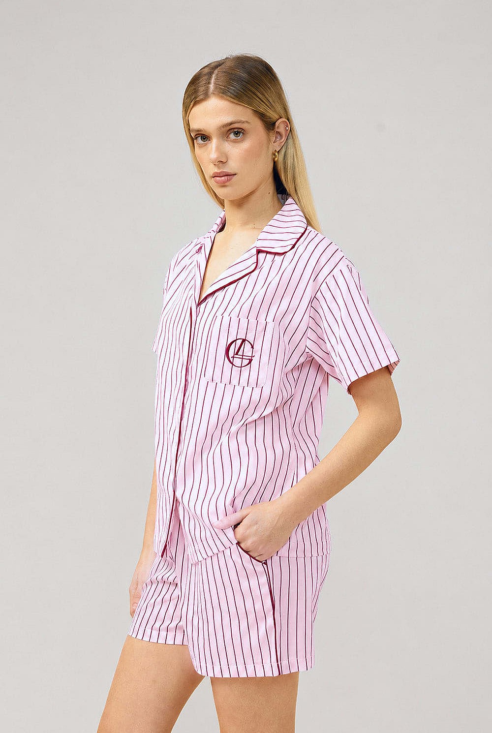 Poppy Stripe Short Pj Set