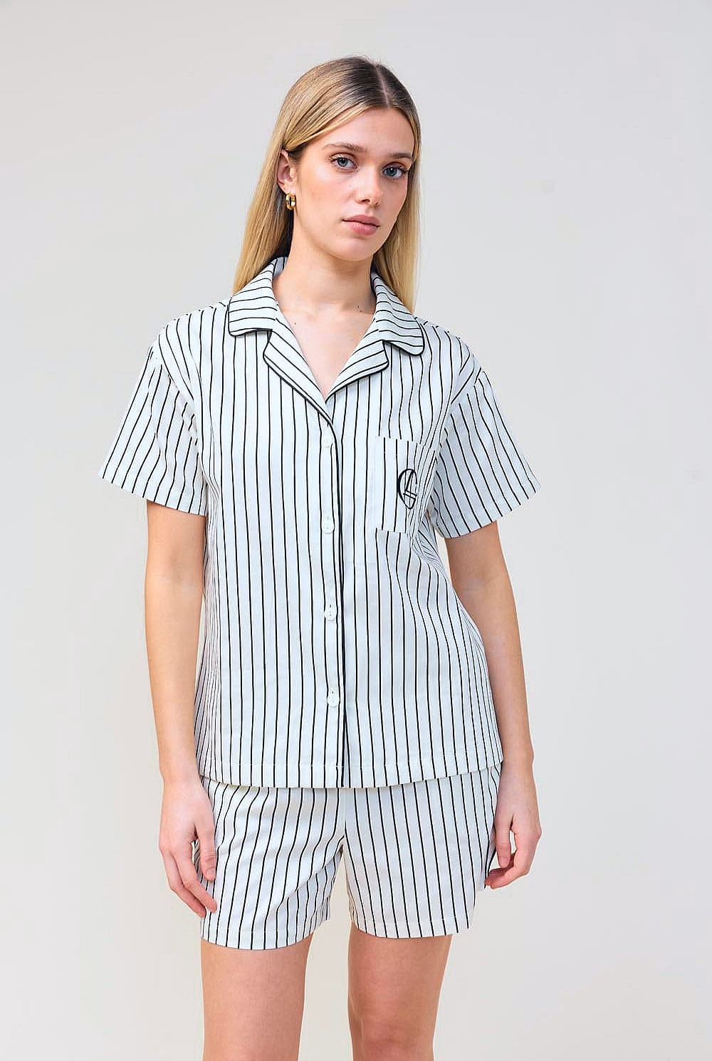 Poppy Stripe Short Pj Set