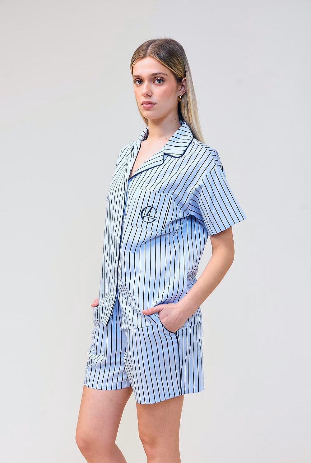 Poppy Stripe Short Pj Set