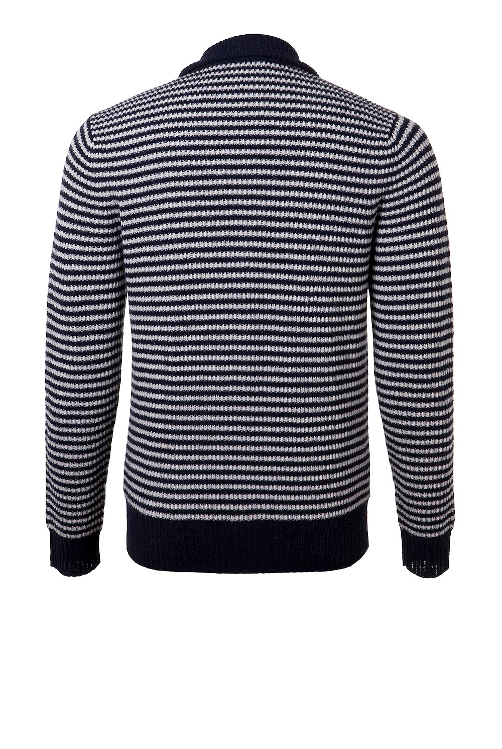 Stripe Rib Zip Through