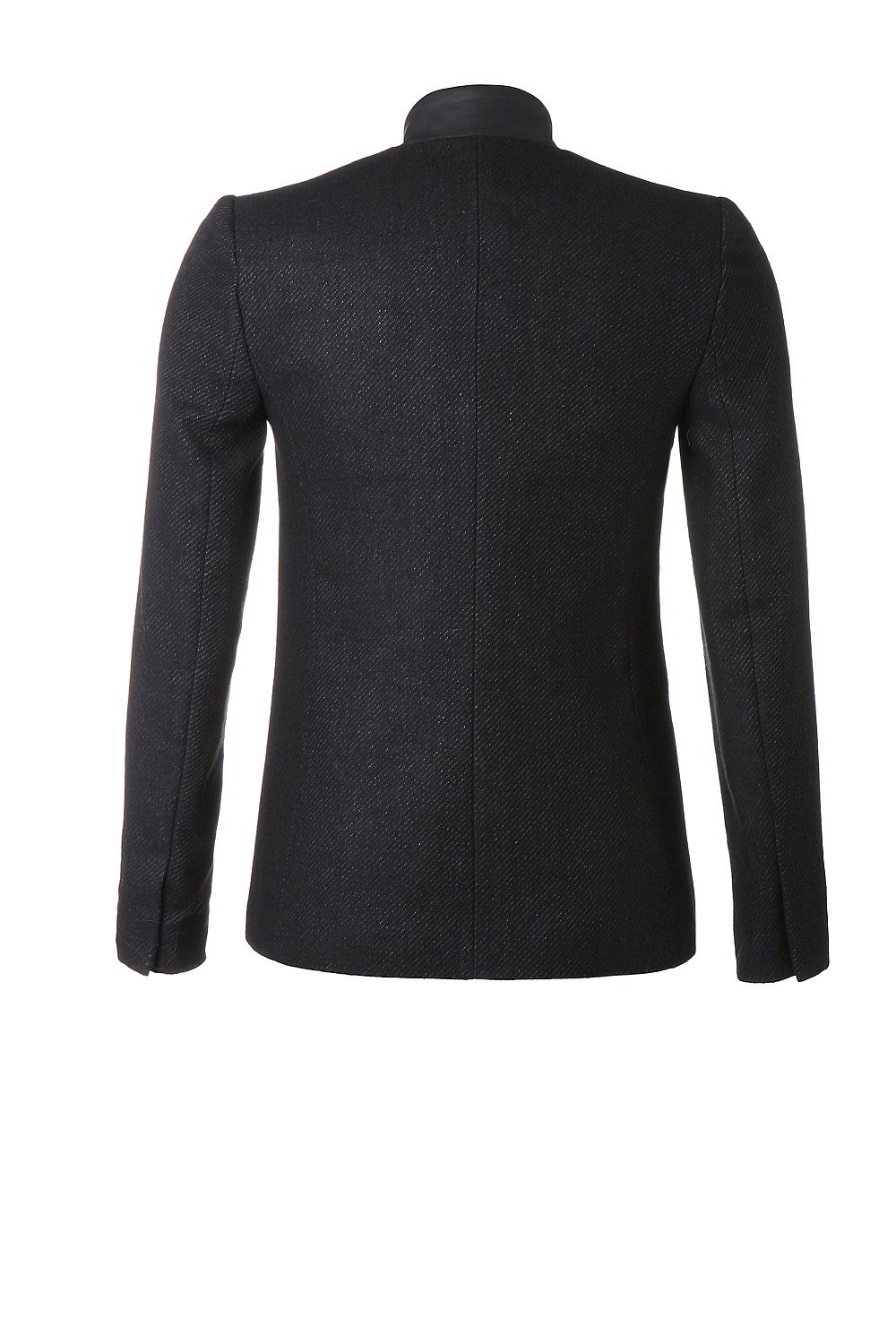 Twill Leather Block Jacket