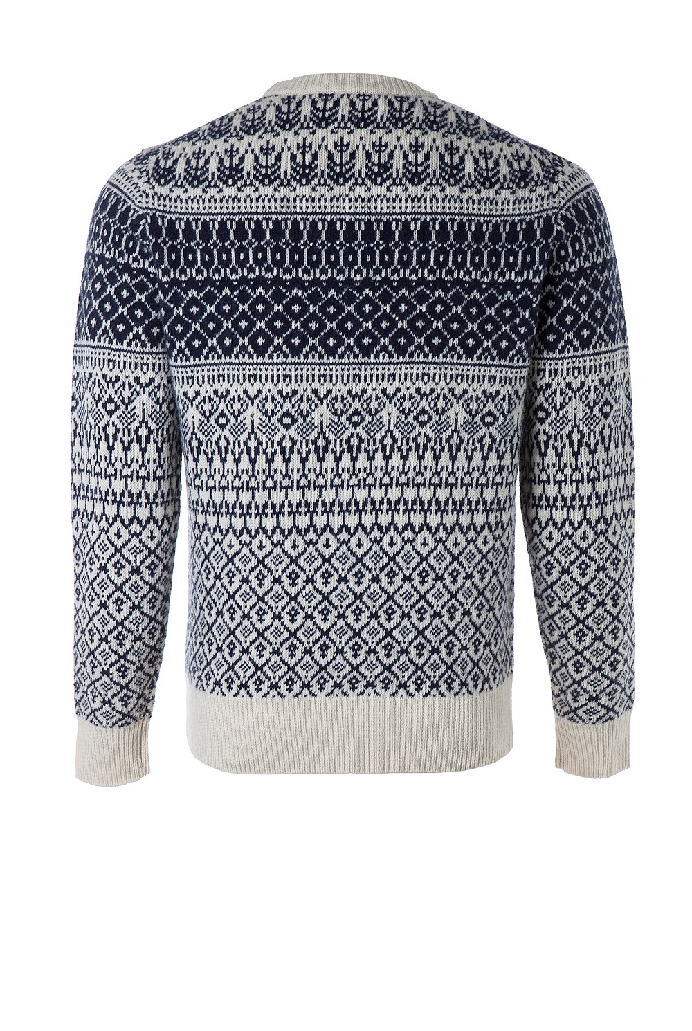 Jacquard Crew Neck Knit