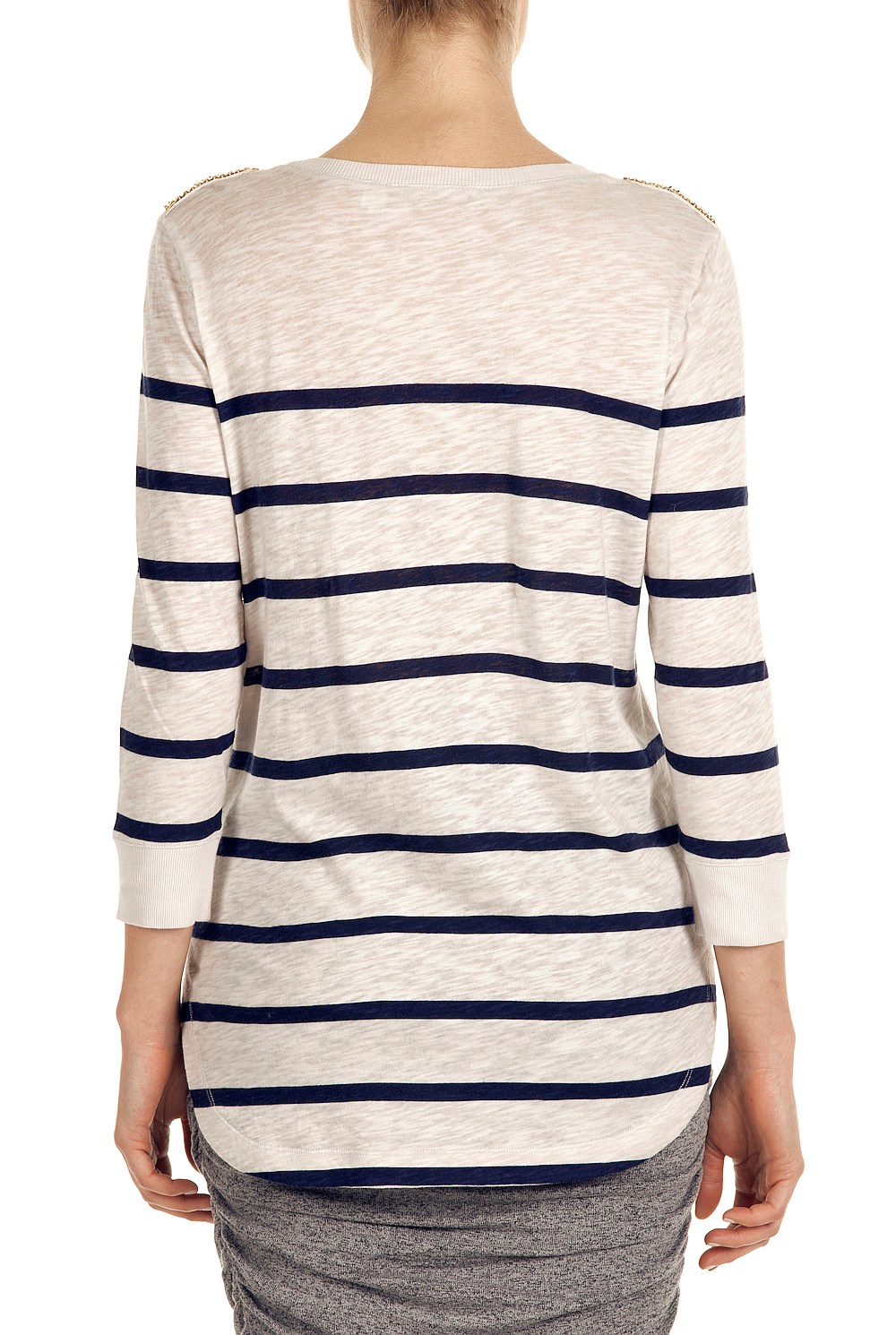 Stripe Epaulette T-Shirt