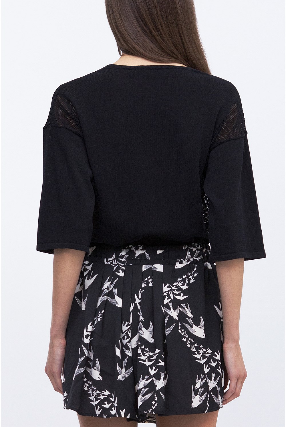 Mesh Kimono Sleeve Knit