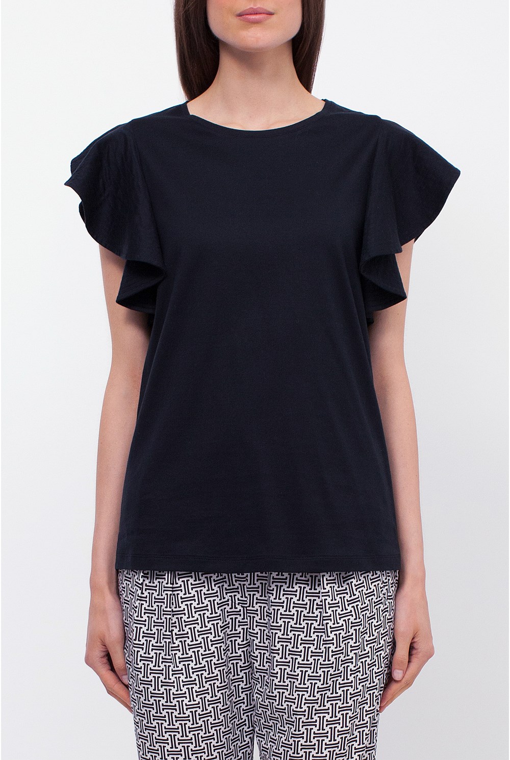 Ruffle Sleeve T-Shirt