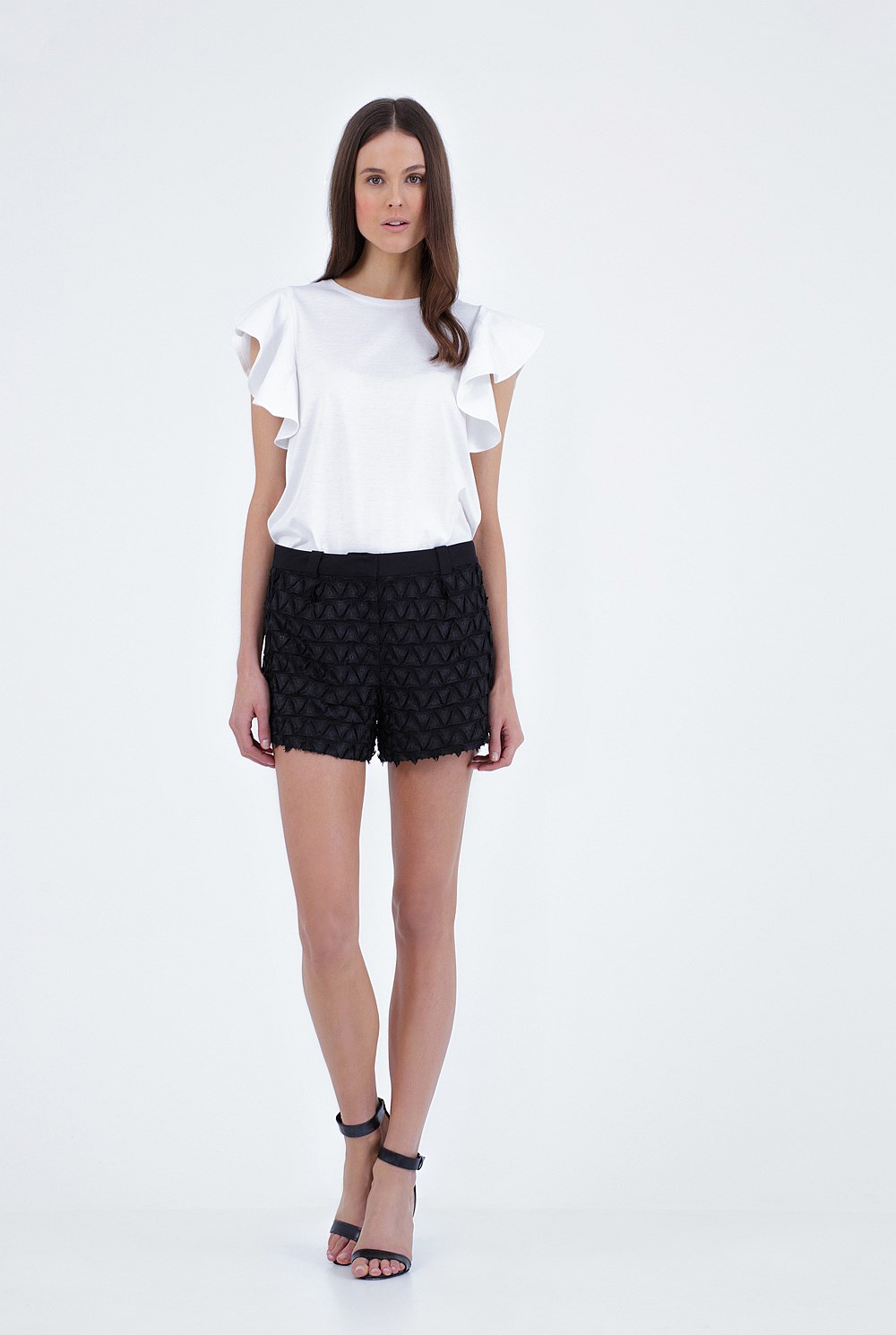 Ruffle Sleeve T-Shirt