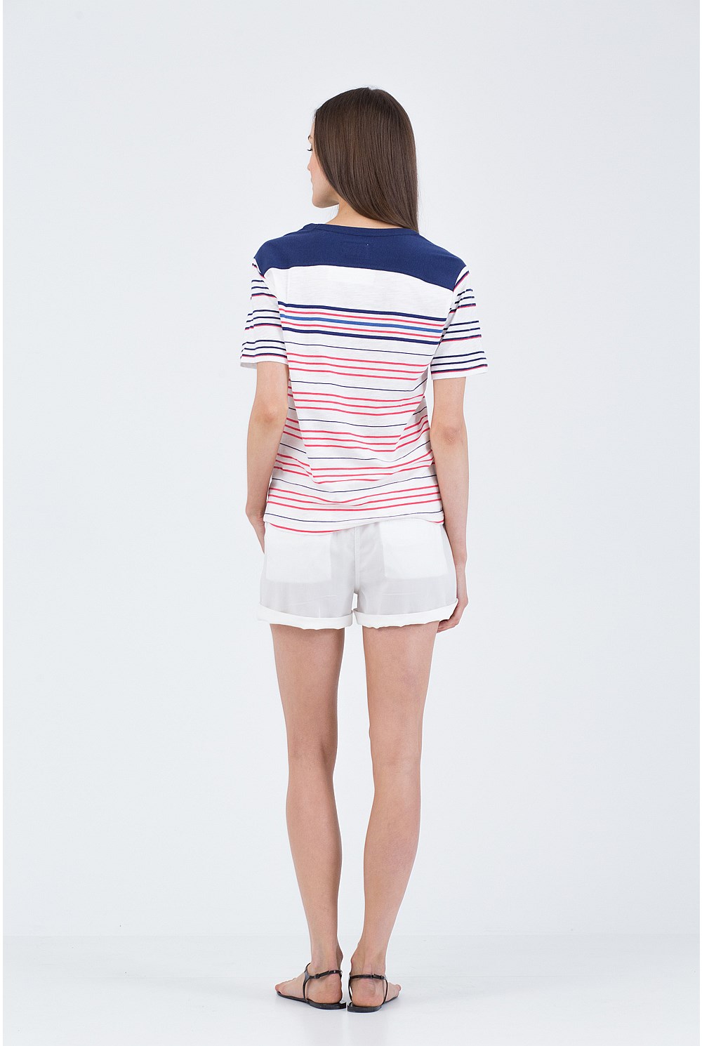 Raspberry Multi Stripe Sweat T-Shirt - T-Shirts & Tops | Country Road