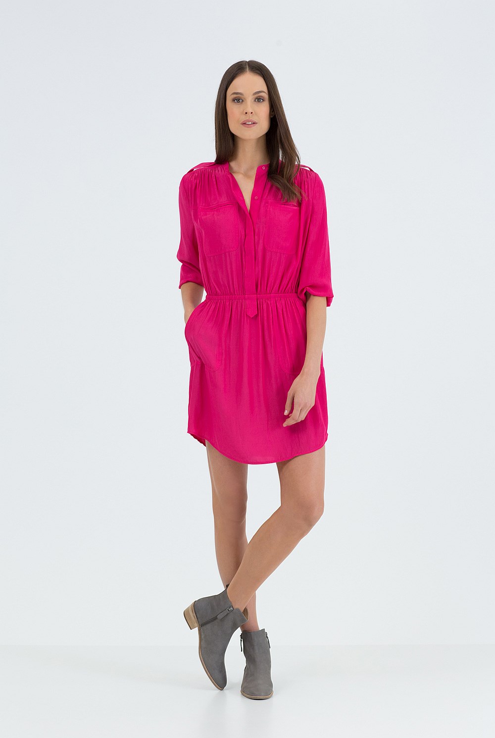 Fluid Shirt Dress