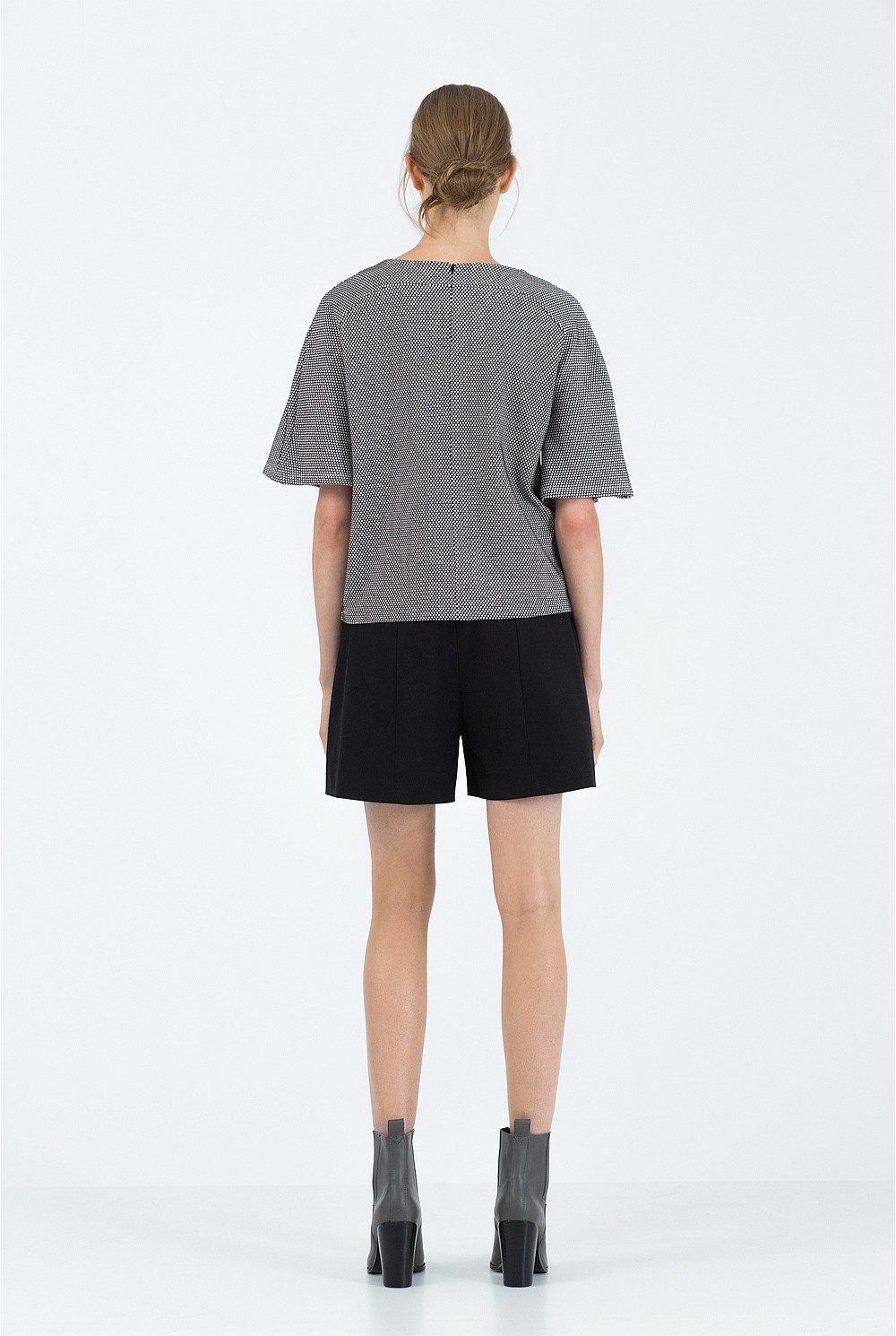 Jacquard Bell Sleeve T-Shirt