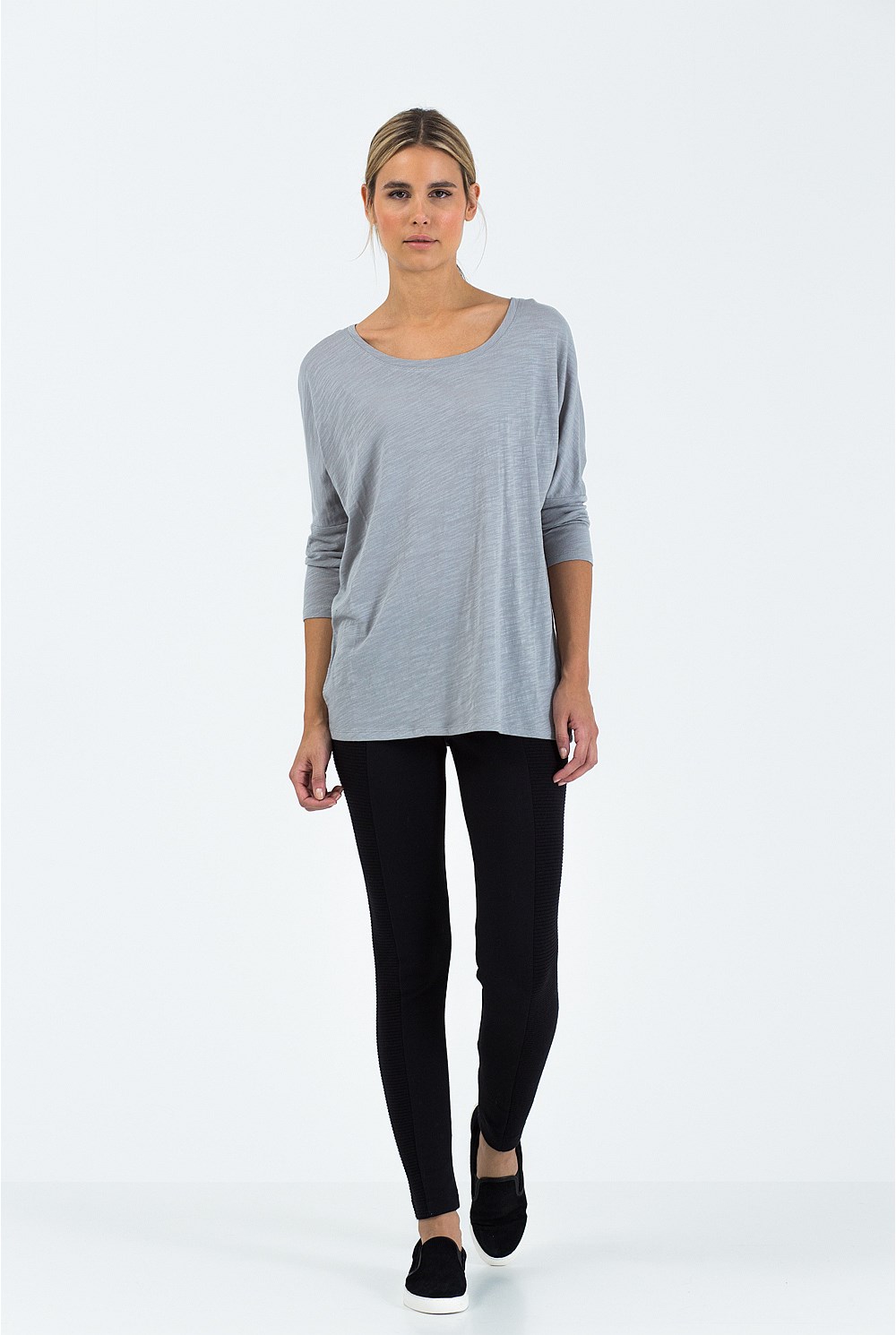 Ribbed Panel Leggings