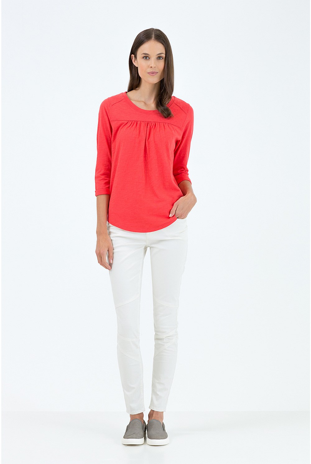 Quilted Shoulder T-Shirt