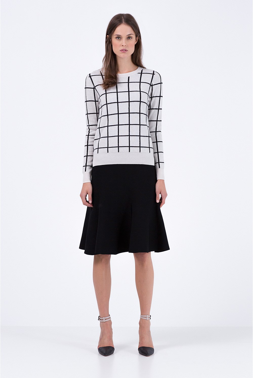 Grid Jacquard Knit