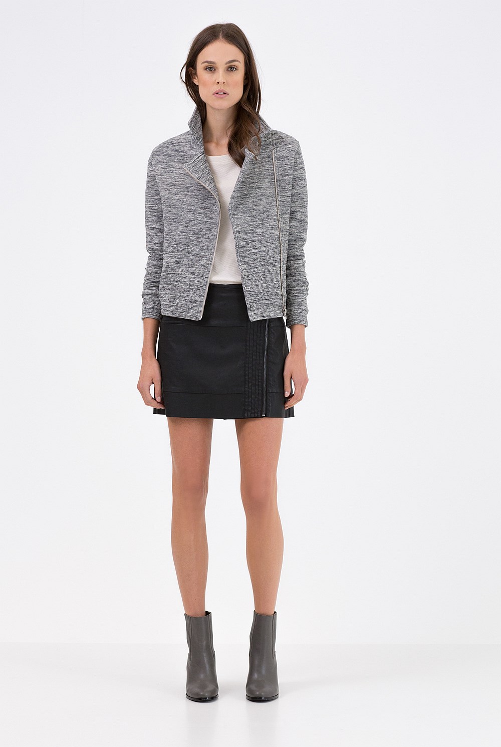 Zip Through Biker Jacket