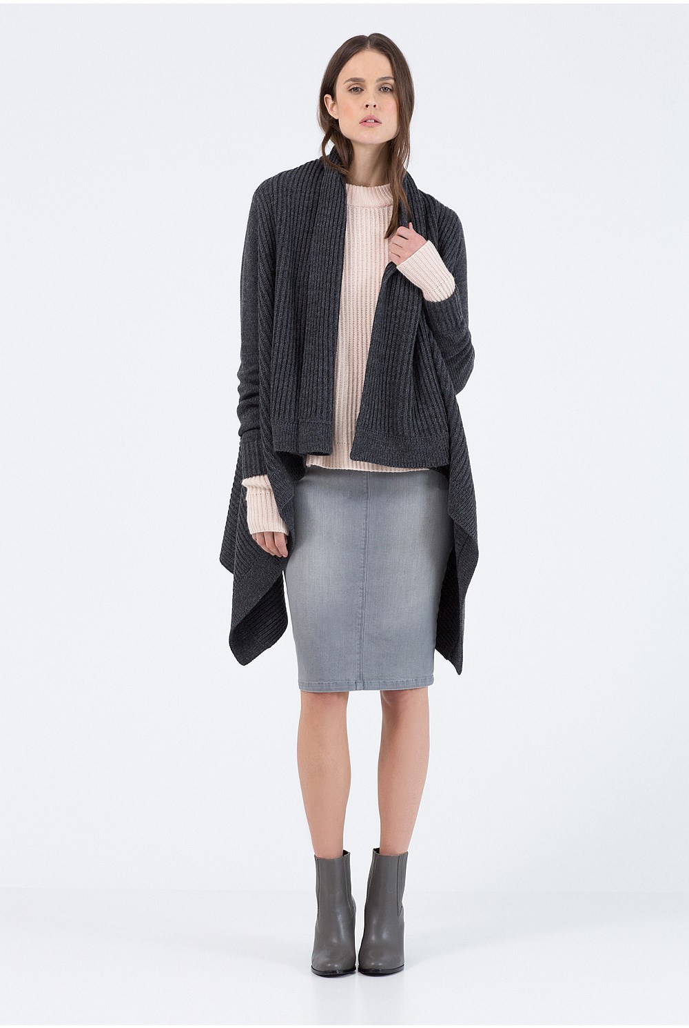 Rib Waterfall Cardigan