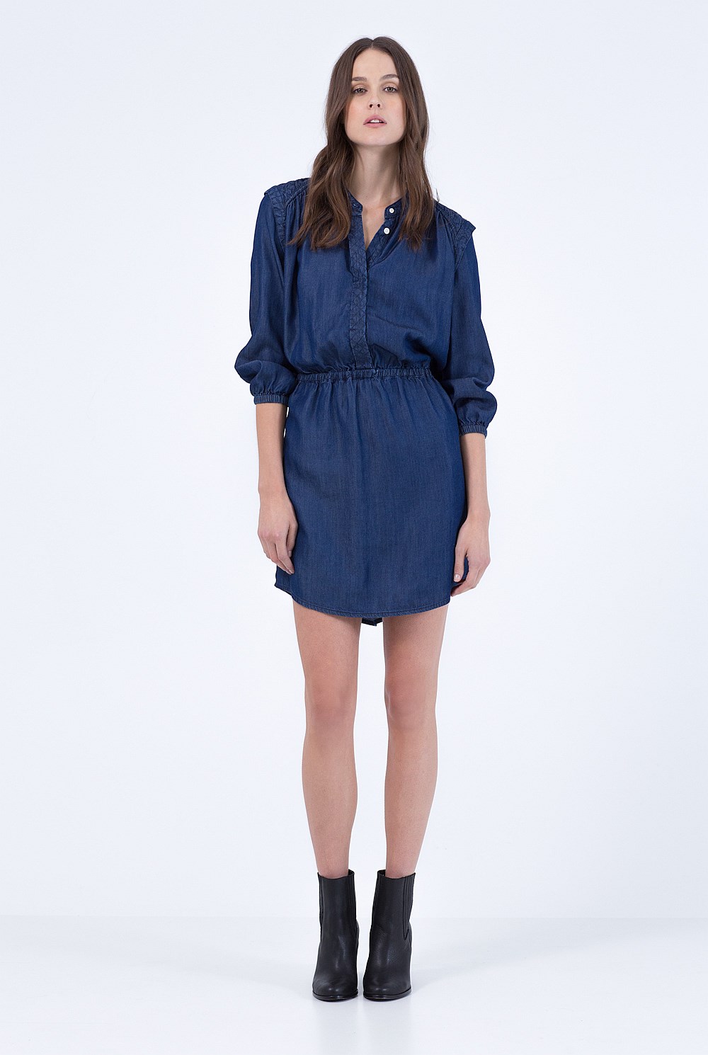 Chambray Quilted Dress