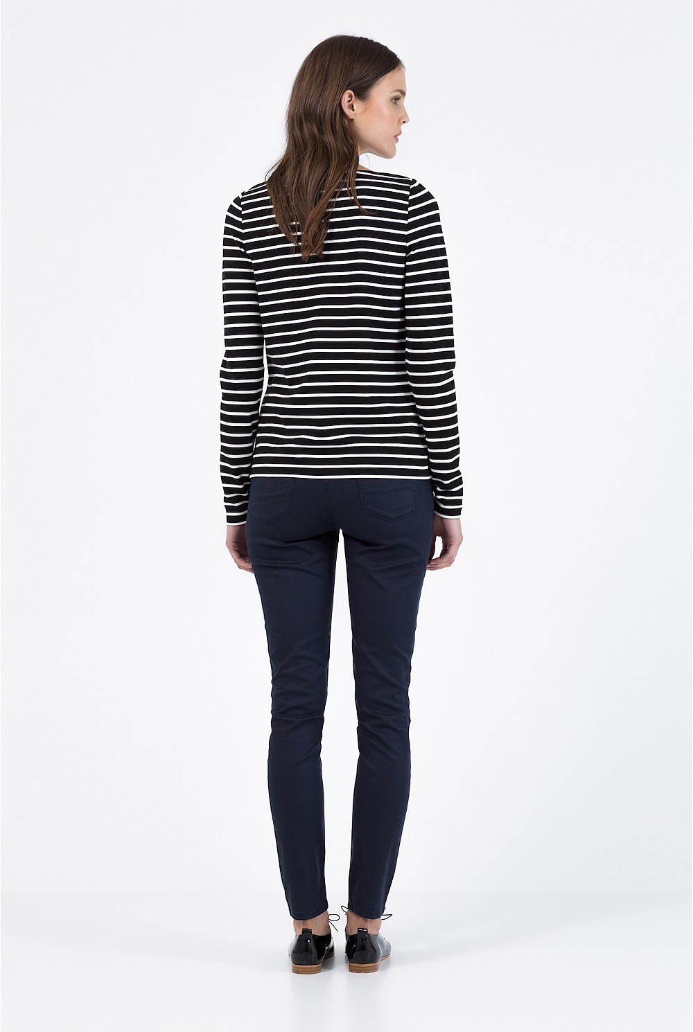 Ponte Yarn Stripe T-Shirt