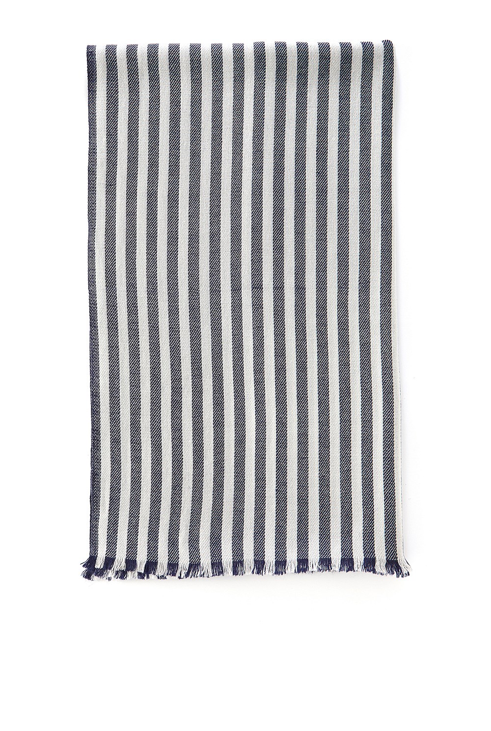 Printed Stripe Wool Scarf