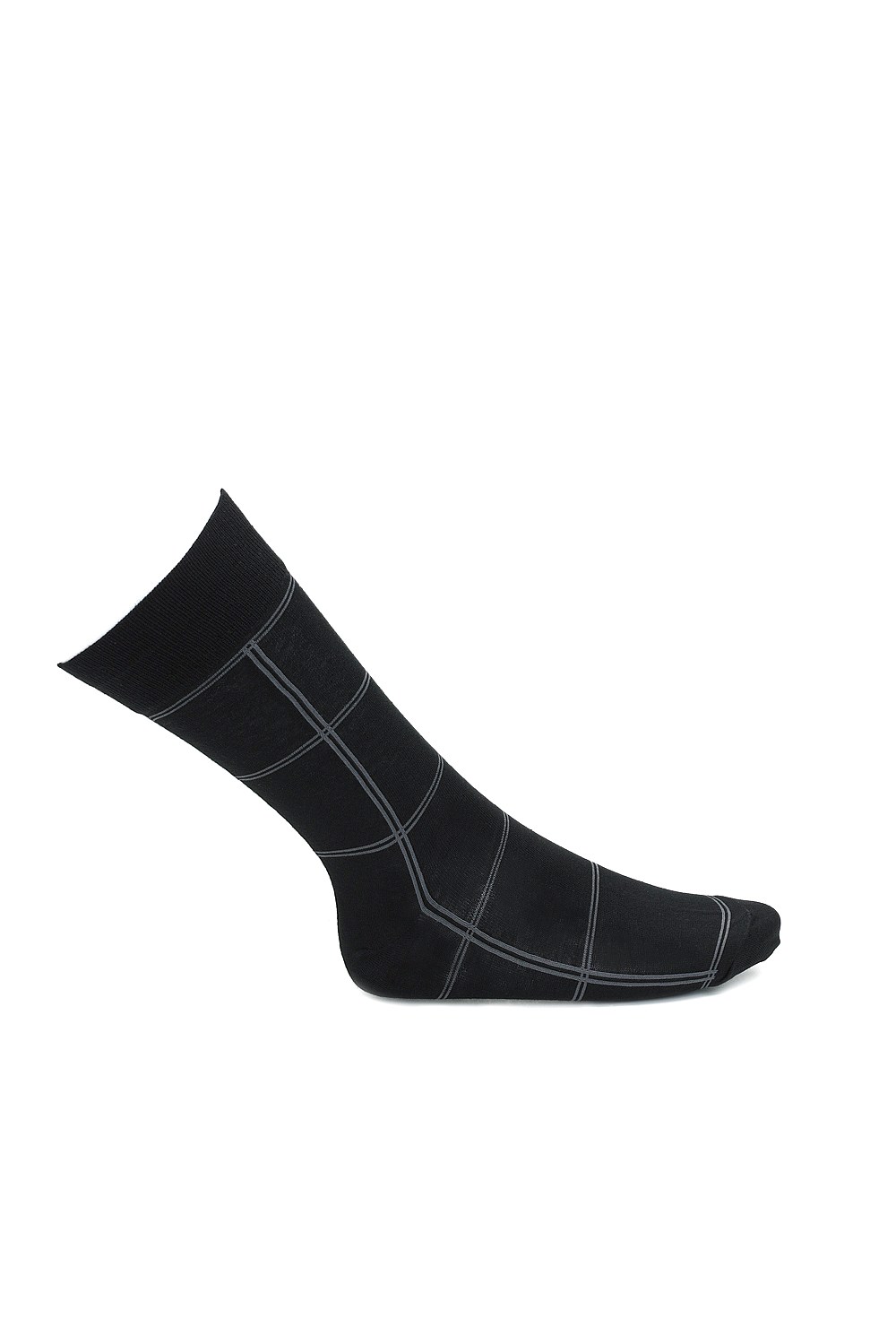 Twin Stripe Window Pane Socks