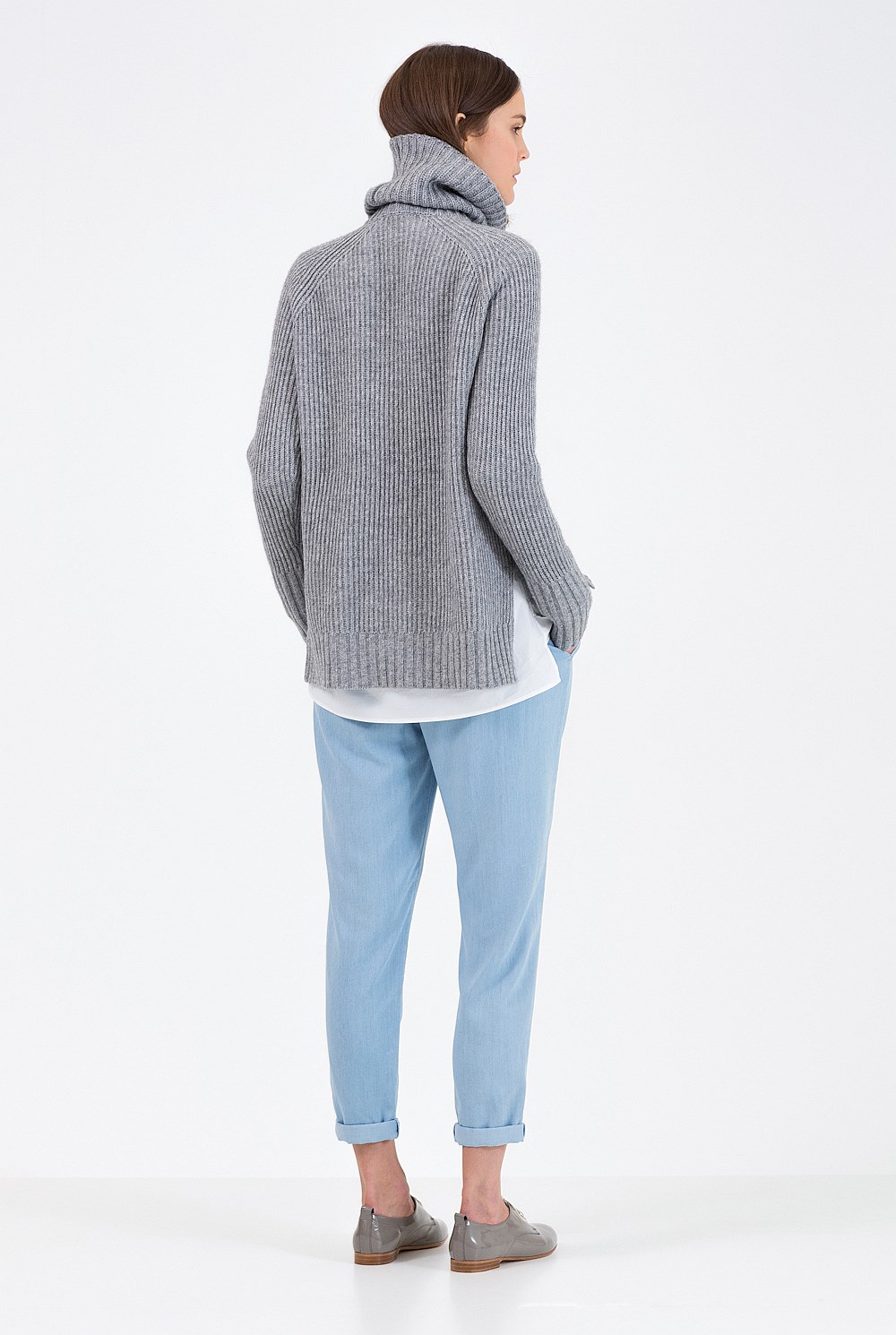 Chambray Pleated Pant