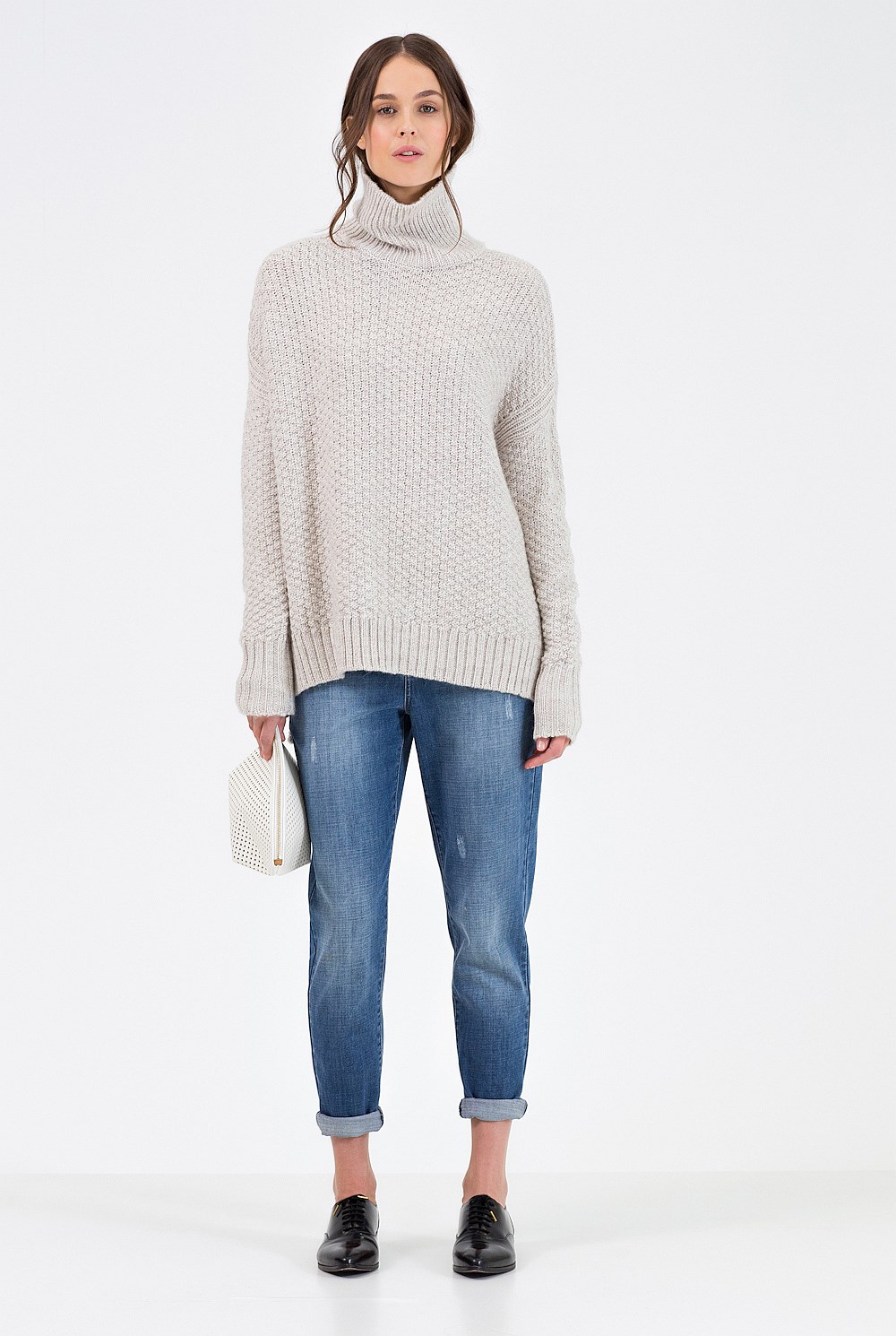 Stitch Boxy Roll Neck