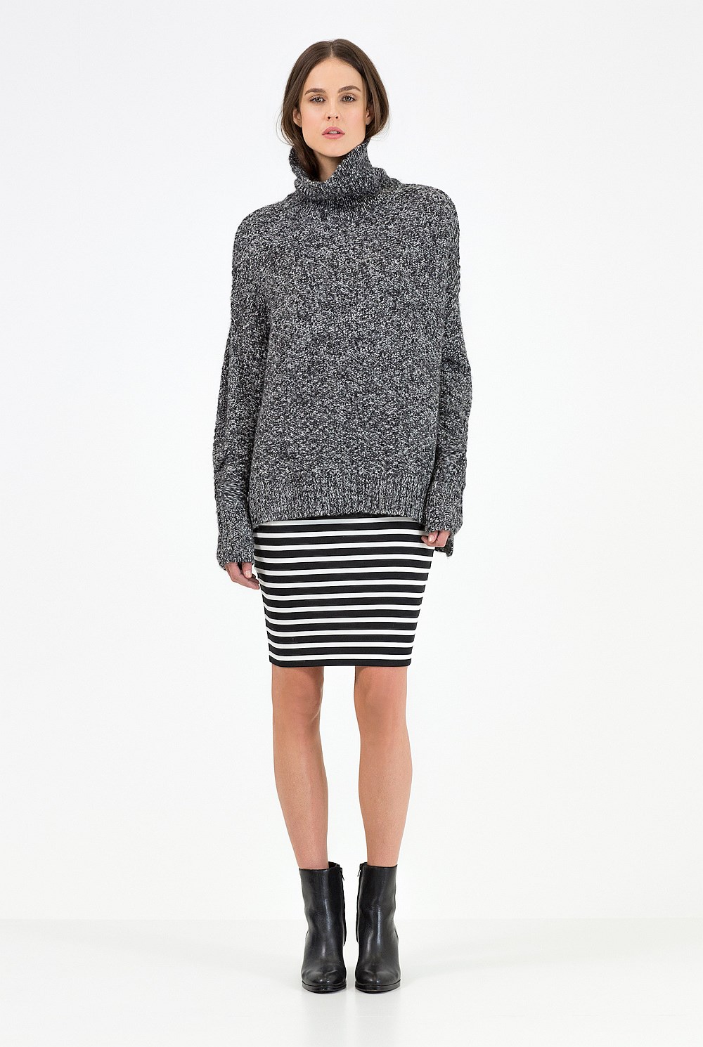 Stripe Pencil Skirt