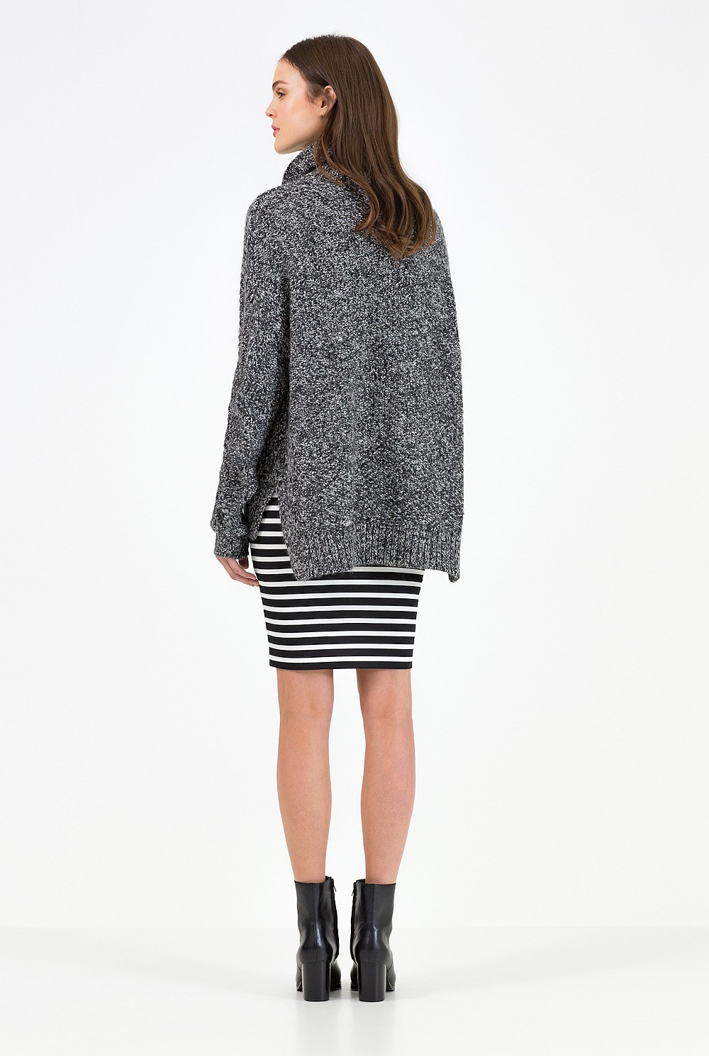 Stripe Pencil Skirt
