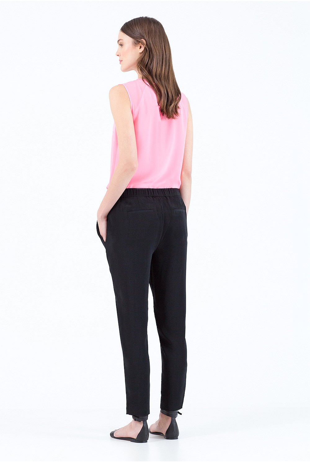 Pleat Front Drape Pant
