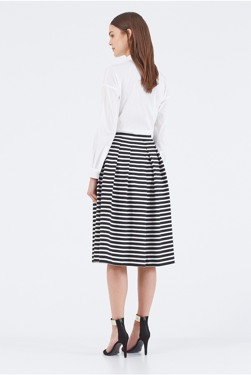 Stripe Midi Skirt