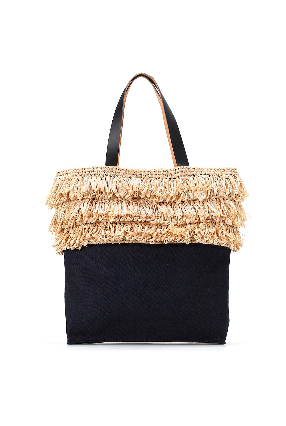 Fringed Raffia Shopper