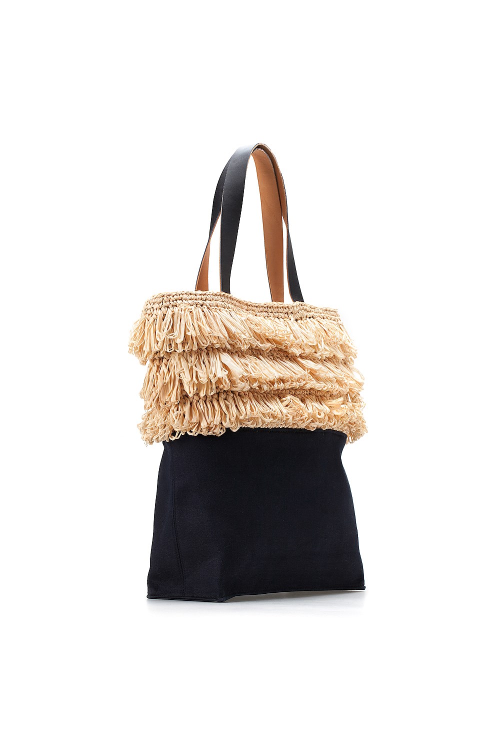 Fringed Raffia Shopper