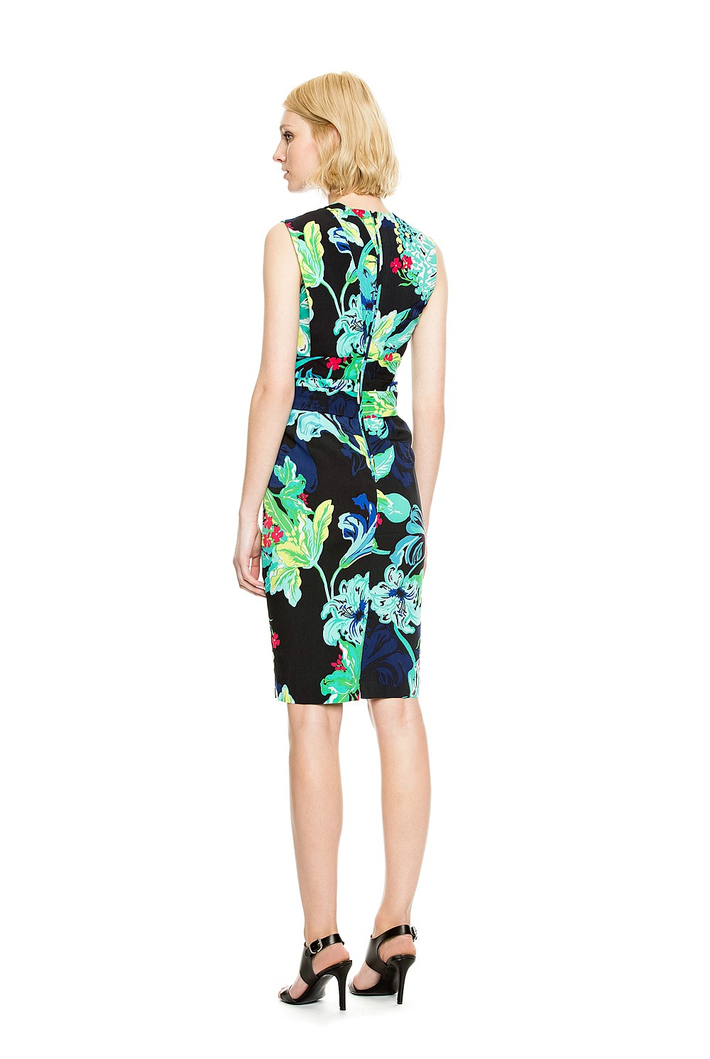 Tropical Wrap Sash Dress