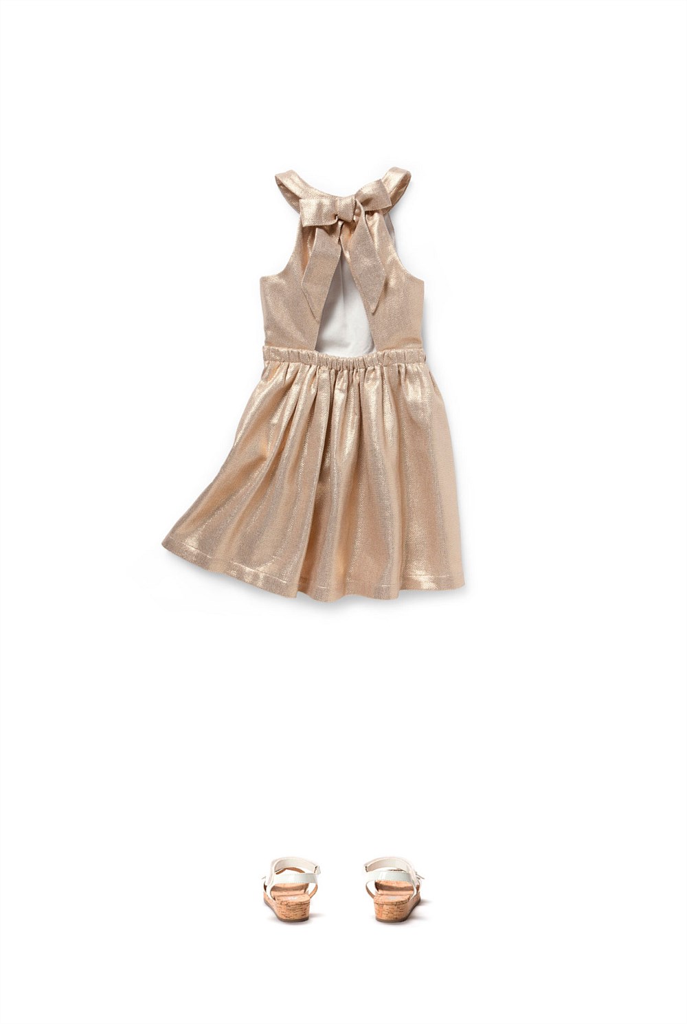 Gold Bow Dress
