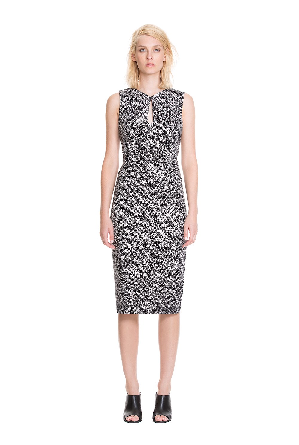 Textured Print Dress