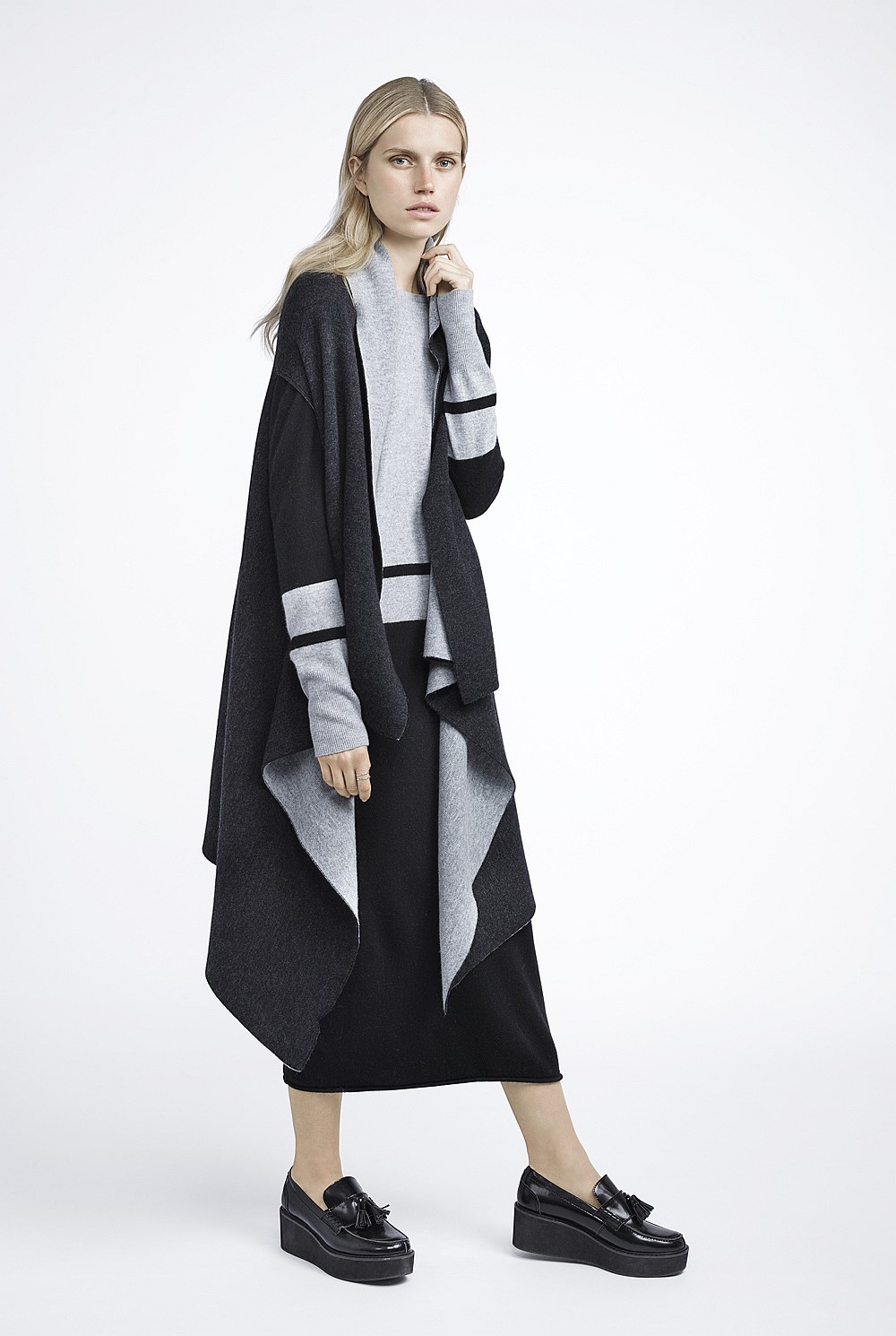 Two Tone Knit Wrap