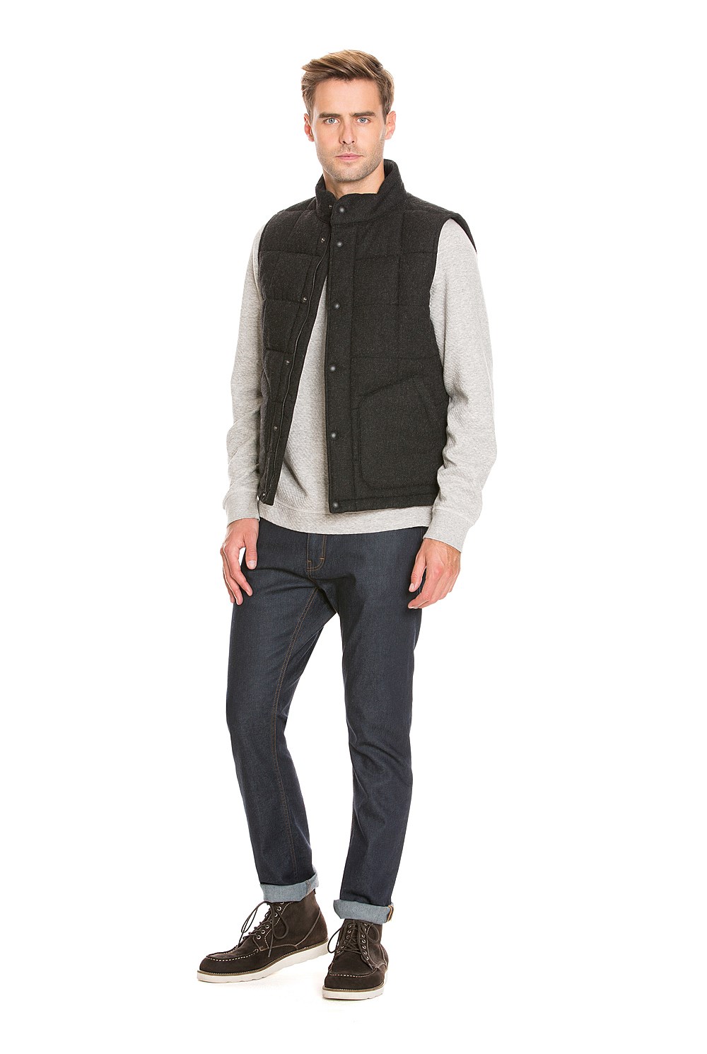 Tweed Puffer Vest